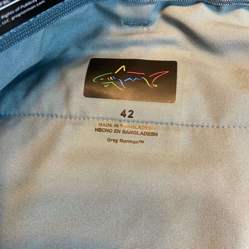 Greg‎ Norman Mens Performance Stretch Golf Shorts 42 Gray UPF Sun Protection